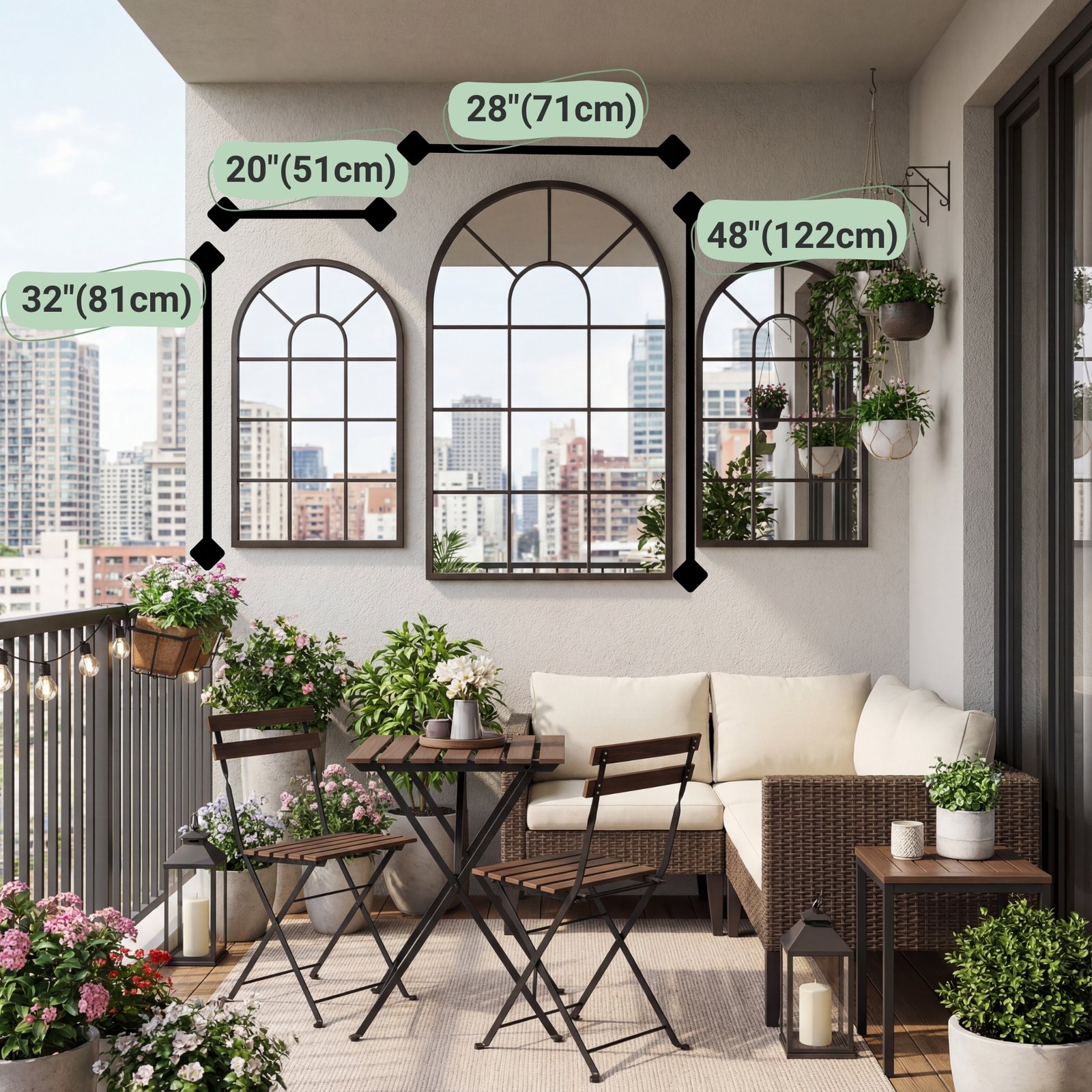 32x20 arch window pane mirror | black 32x20 arch window pane mirror | black