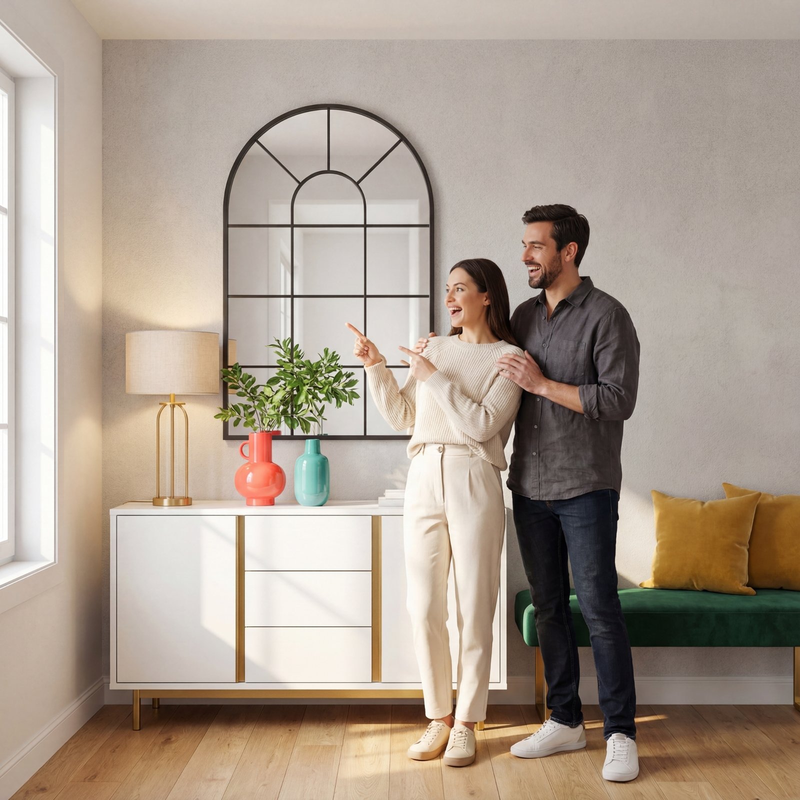 32x20 arch window pane mirror | black 32x20 arch window pane mirror | black